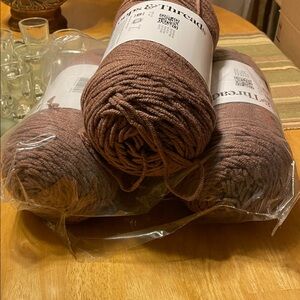 Loops & Threads Soft Classic Yarn - coffee 3 - 7oz skeins